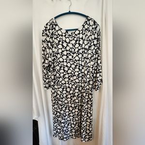 Dark Navy Blue Talbots Plus Dress 2x